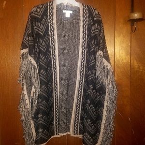 Black and beige cardigan